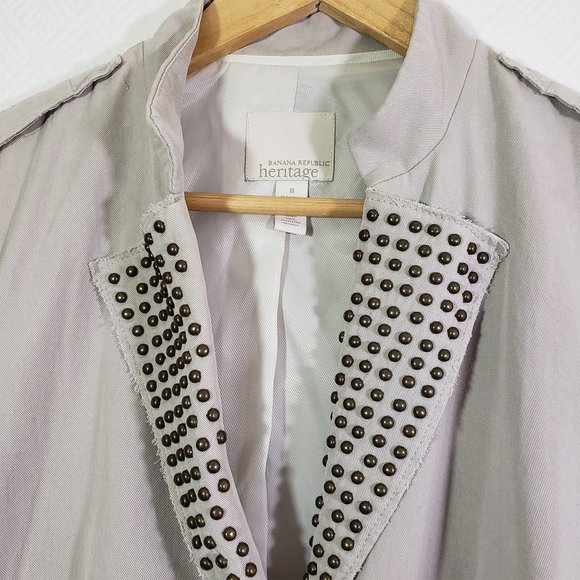 BANANA REPUBLIC Size 8 Off-White, Ivory Cream Blazer Jacket - Picture 2 of 5